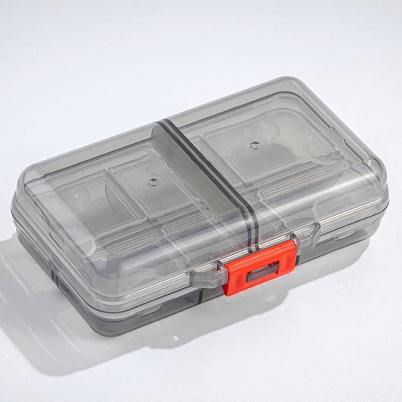 Portable Weekly Pill Organizer Box with 8 Compartments for 3x Daily Medication