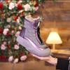 Fashion 2025 Autumn and Winter New Retro Snow Boots Soft Soled Waterproof Cotton Shoes with Velvet Thickened Warm High Top Women's Shoes