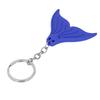 Mermaid Tail Keychain Diving Theme Soft Silicone Keyring Decorative Fish Tail Pendant Dark Blue