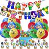 Super Mario Birthday Party Supplies Includes Banner, Cupcake Toppers, Balloons
