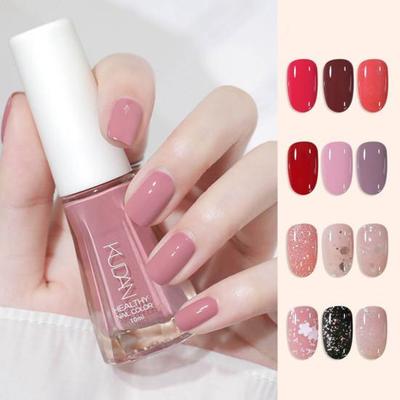Skin-Friendly Nail Color Polish Decorative Portable Baking-Free Fast Drying Water Based Peelable Nail Polish
