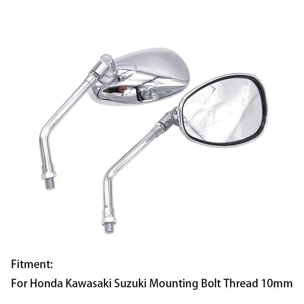 Rectangular Motorcycle Rear View Mirrors Rotatable Handle Bar End Mirror  for 10 Mm ID Handle