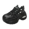 Fashion 7CM Women Breathable Mesh Sports Sneakers Summer Casual Shoes Wedge Heels Comfortable Casual Footwear Hollow out Leather Sandals