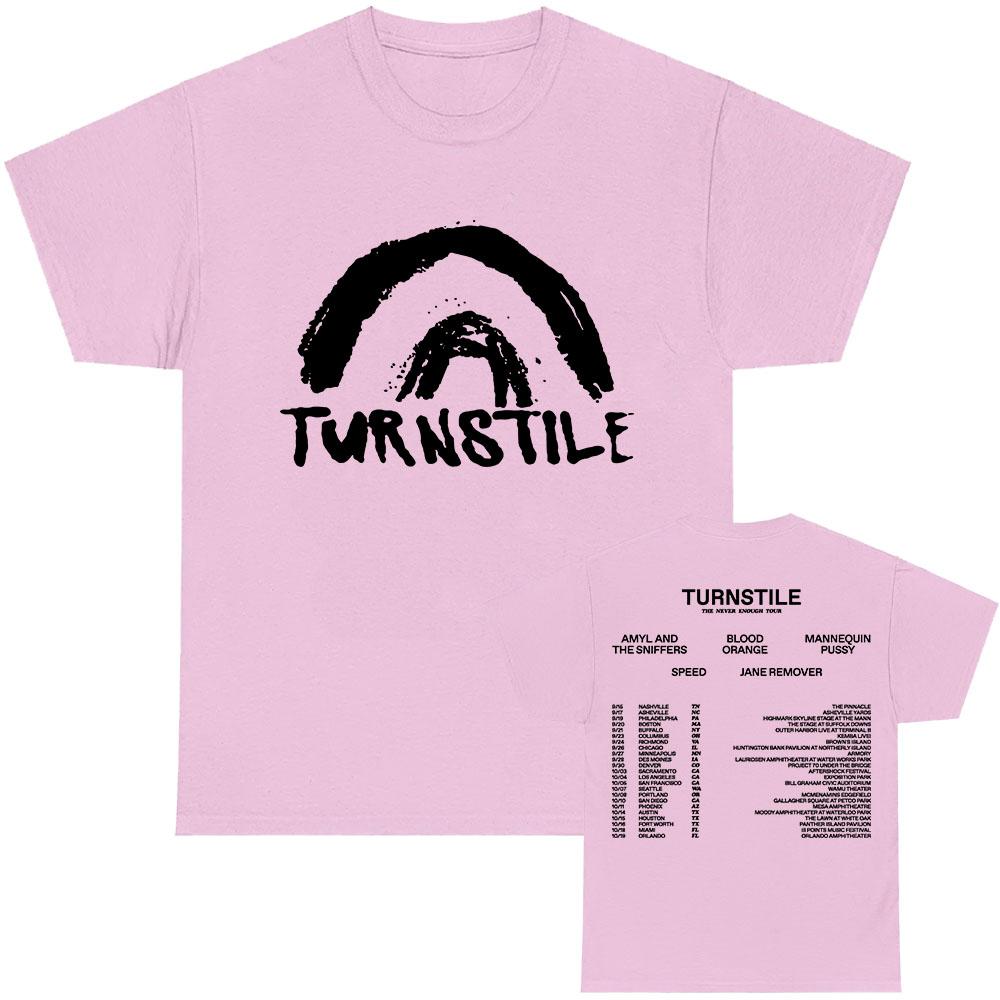 TURNSTILE NEVER ENOUGH T-shirt Men Cotton Clothing Hip Hop Summer Unisex Streetwear Band Graphic Tshirts 2025 Album Tees