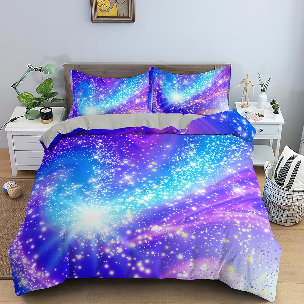 Multicolor Duvet Cover Set Colorful Hearts Queen Size Bedding Set For Teen Microfiber Geometric Cartoon Love Heart Quilt Cover