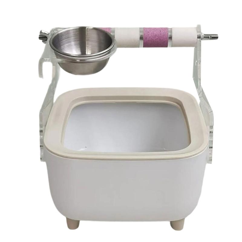 

Easy Potty Training Bird Stand with Removable Bucket for Parakeets Cockatiels Lovebirds Bird Grinding Standing Perches S