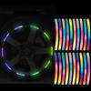 Car Motorcycle Bicycle Wheel Reflective Strip Colorful Hub Stickers Car Styling Decal Sticker Auto Moto Decor Decals Accessories