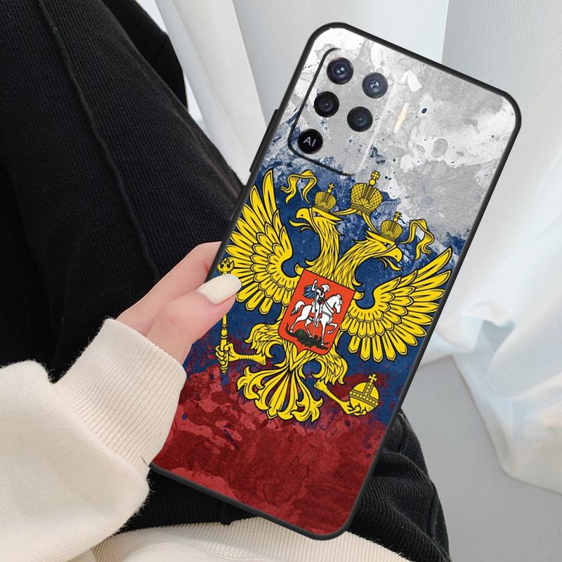 Russian Flag Case For Oppo A54 A74 A94 A18 A57 A17 A77 A38 A58 A78 A98 A80 A60 A40 A96 A76 A16 A15 A5 Pro