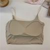 Ice Silk Strappy Tank Top with Built-in Bra, Stylish Slimming Sleeveless Design for Women, Ideal for Summer