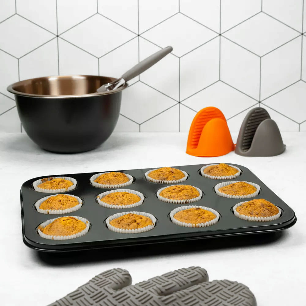 Forma blaszana do babeczek muffinek x12 KINGHOFF KH-4099
