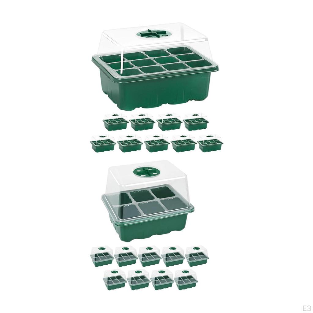 10 Pieces Plant Starter Tray Seedling Starting Reusable Vented Indoor Propagation Sprouters