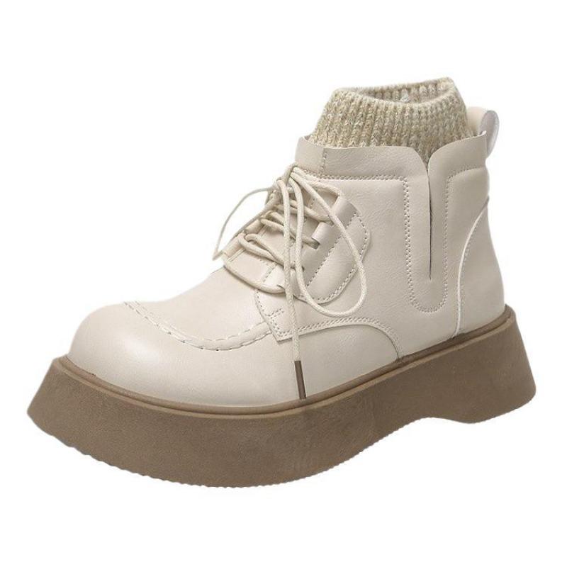 Fashion Hot Selling Snow Boots for Women Female Shoes Boots-Women Winter Footwear Ladies 2025 Autumn Rock Ankle Lace-Up Boots Rock Shoes