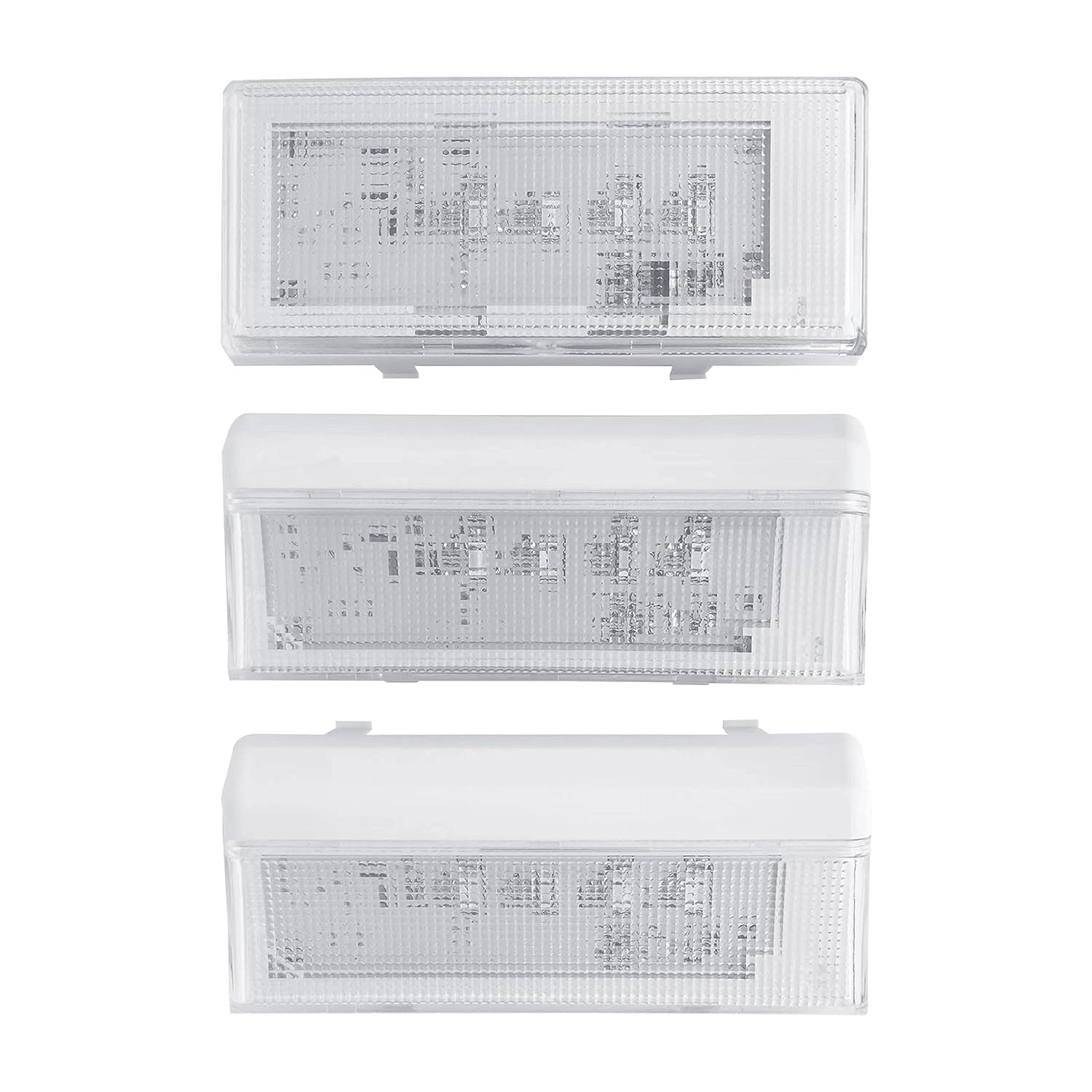 Новый улучшенный набор из 2 шт. W10515057 и 1 шт. W10515058 светодиодных ламп с конической линзой и рамкой для подсветки холодильника Whirlpool, Kenmore, Maytag, KitchenAid,