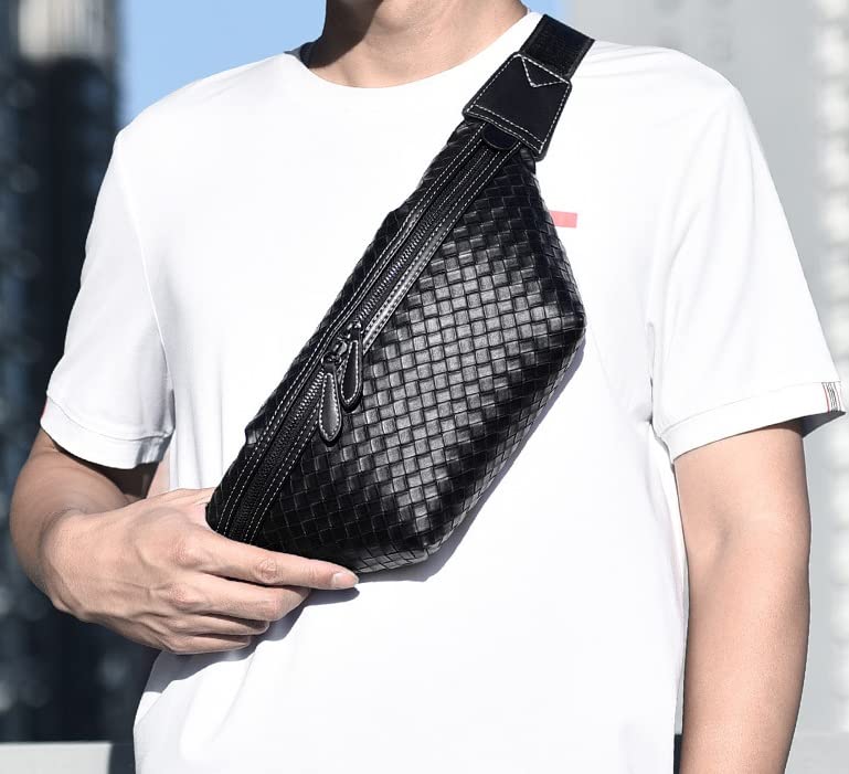 braided waist crossbody shoulder leather body waterproof motorcycle waist motorcycle waist motorcycle waist shoulder American faux leather leather