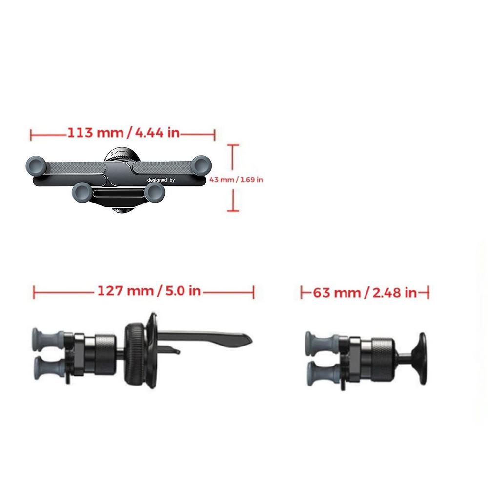 Invisible Rotatable Air Vent Mount Adjustable Invisible Holder Air Vent Mount Rotatable Mobile Phone Holder 360 Degree Rotation