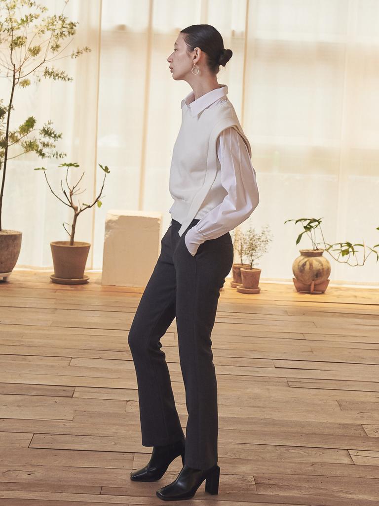 Acud Slim Bootcut Pants_Black
