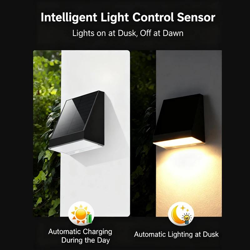 Outdoor Wall Lamp Solar-powered Courtyard Lights Waterproof Balcony Garden Villa Wall Washer Lights Deck Lighting for Pathway
