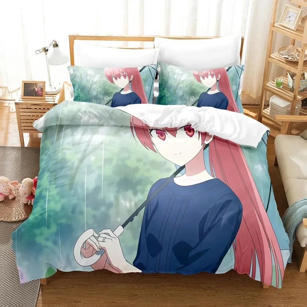 Anime TONIKAWA Fly Me to the Moon - Conjunto de Edredom, Capa de Edredom e Fronhas Confortável para Cama Infantil - Decoração para Quarto - Artigos para Casa