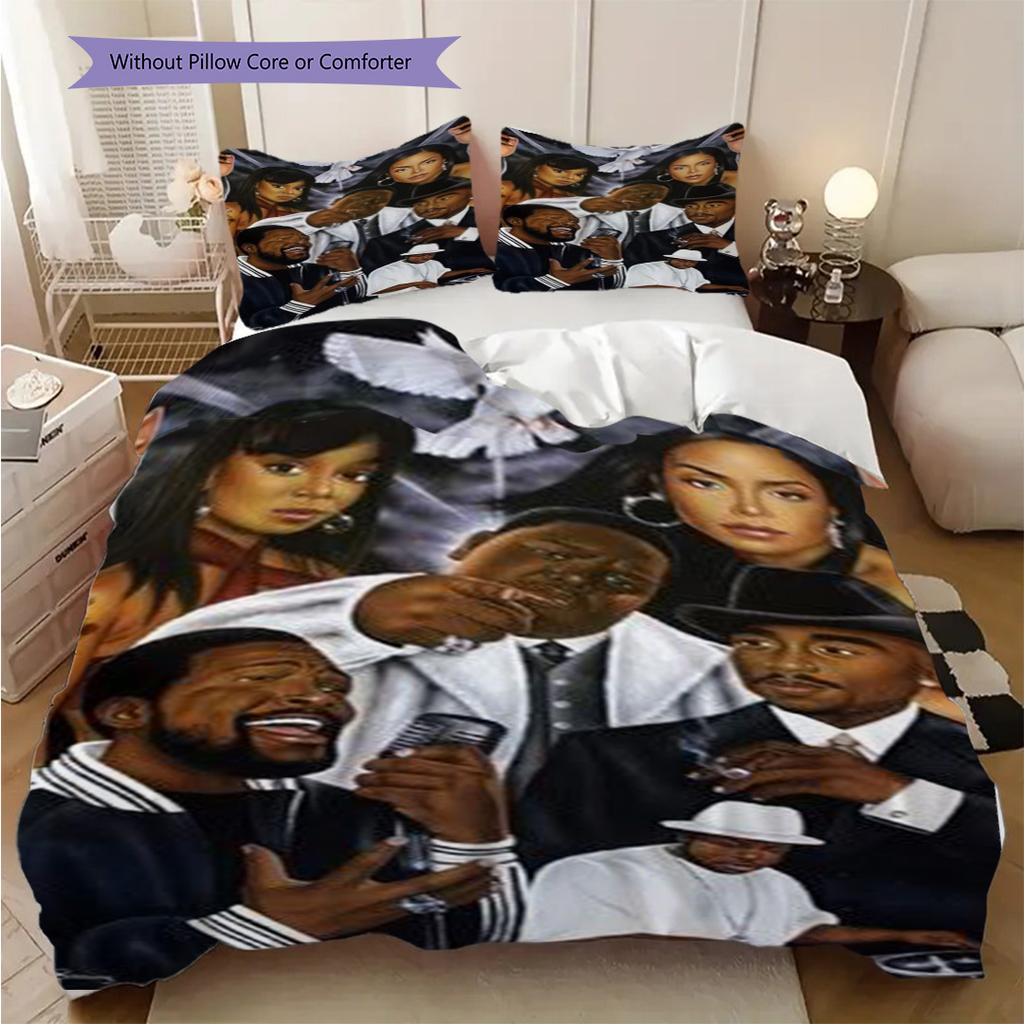 Rap Legends Visual Tribute Bedding 1 Duvet Cover 2 Pillowcase Without Core Christmas Birthday Gift Duvet Cover And Pillowcase Bedding Set