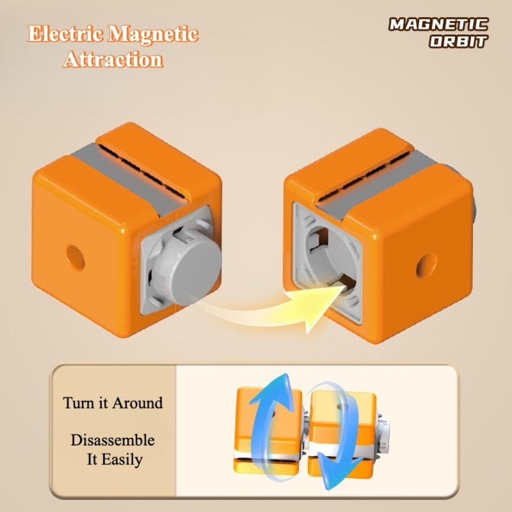 Electric Magnetic Rail Racing Cartoy Diy Magnetic Construction Tracks Development Learning Educational Christmas Gift For Kids
