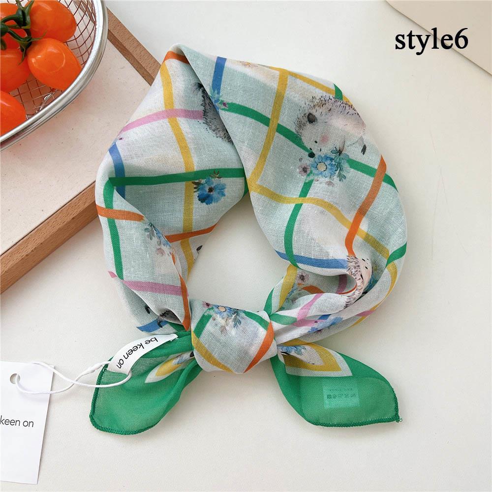 55*55cm Cotton Linen Square Scarf Women soft Neck Tie Female neckerchife Summer Sunscreen Hair Bandanas Female Foulard Hijab