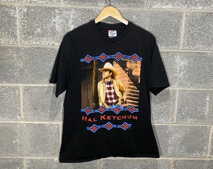 

Vintage 1990s 1992 Hal Ketchum Sure Love Rap Tee Style Black Graphic Country Sin Unisex T-Shirt XXL