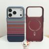 For iPhone 17 16 15 14 13 Pro Max 17Air Carbon Fiber Woven Relief Texture MagSafe Phone Case Alloy Lens Wireless Charging Cover