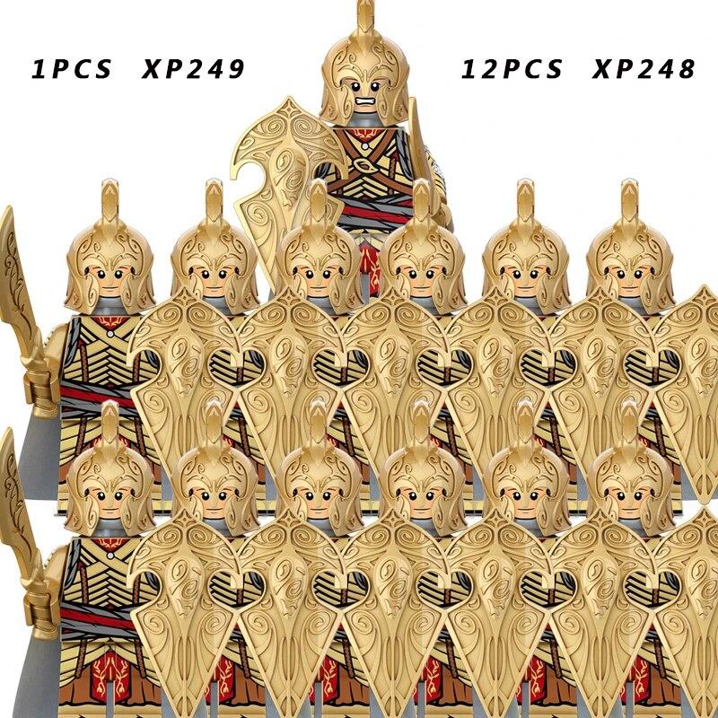13PCS/SET Medieval Knights Group Armádní vojáci Stavebnice Stavebnice vzdělávací hračky pro děti KT1073