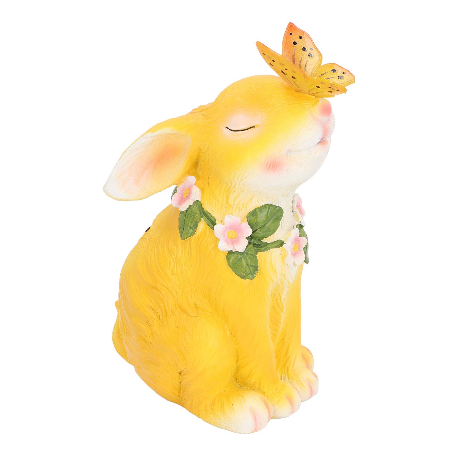 

Статуя кролика на солнечном свете, имитирующая реалистичную солнечную лампу, скульптуры кролика, автоматический датчик, открытый де Yellow