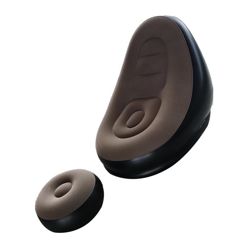 Thicker Inflatable Recliner with Footrest - Outdoor Portable Lazy Sofa