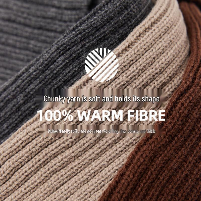 Xihong Autumn/Winter Thick Knitted Warm Gloves 3-Piece Set