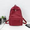 Schoolbag New Solid Color Versatile Backpack Leisure Travel Commuter Backpack Large Capacity Lightweight Student School Bag