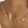 Collier Luxenter en argent 925 avec cristaux multicolores finis en or jaune 18K - Sekhay