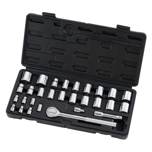 

Takagi M&M Socket Wrench Set, Gray, 29-Piece Set, Heat-Treated, Durable, Hard Case for Convenient Storage, S-300