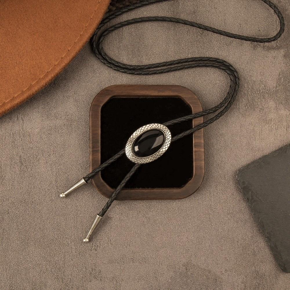 Braided Cowboy Necktie Adjustable Western Necklace Gift Bolo Tie Holiday Costume