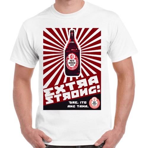Red Horse Extra Strong Beer Logo Philippines Manila Retro T Shirt 2529 L