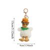 Doll Plush Chicken Keychain Simulation Gugu Animal Key Holder Hamburger Hen Key Ring  Men