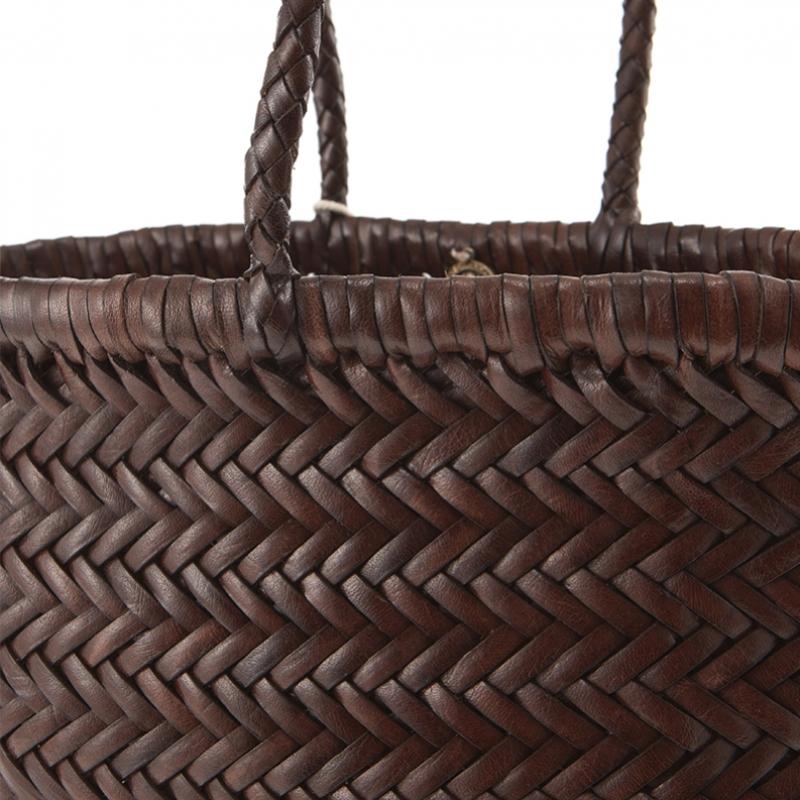 Dragon Diffusion Bamboo Triple Jump Small Tote Bag 8811 Dark Brown