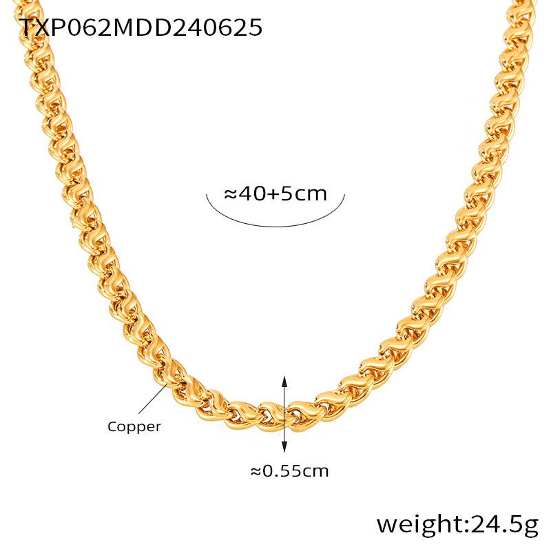 

Шикарный комплект плетеных украшений в европейском и американском стиле - роскошный, стильный медный дизайн