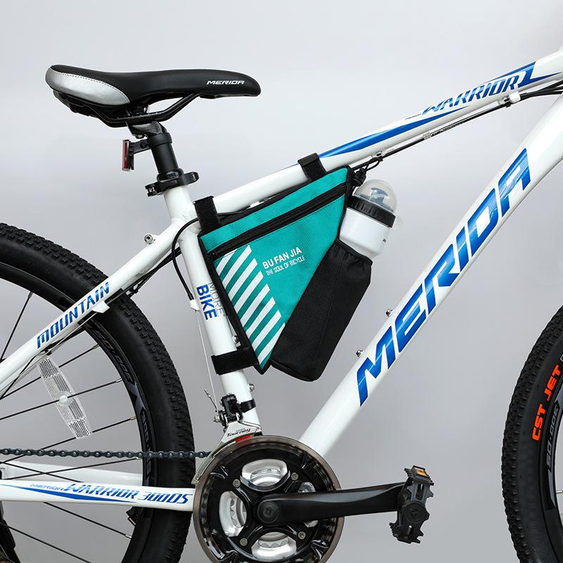 Bicycle Triangle Frame Bag Water Resistant Material Built In Water Bottle Holder Perfect For Mountain Road Cycling Rides