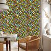 Yellow and Turquoise Flowers Wallpaper for Living Room and Bedroom 50x1000