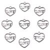 Vintage Silver Heart Pendant with 'Love' Letters - Creative Handmade Jewelry Accessory
