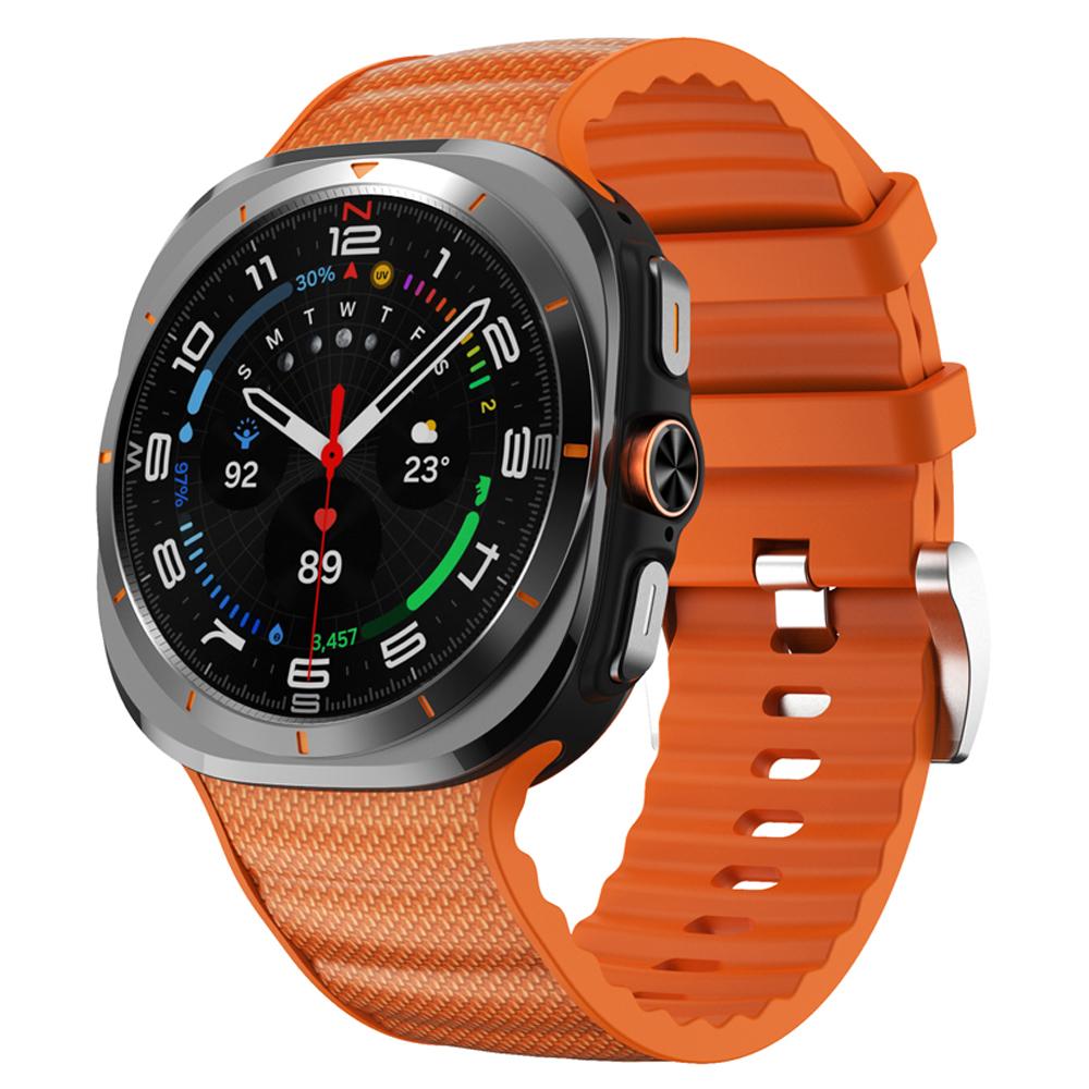 

Функциональный нейлоновый силиконовый ремешок для Samsung Galaxy Watch Ultra 47 мм, браслет на запястье, спортивный браслет Ultra 47MM оранжевый