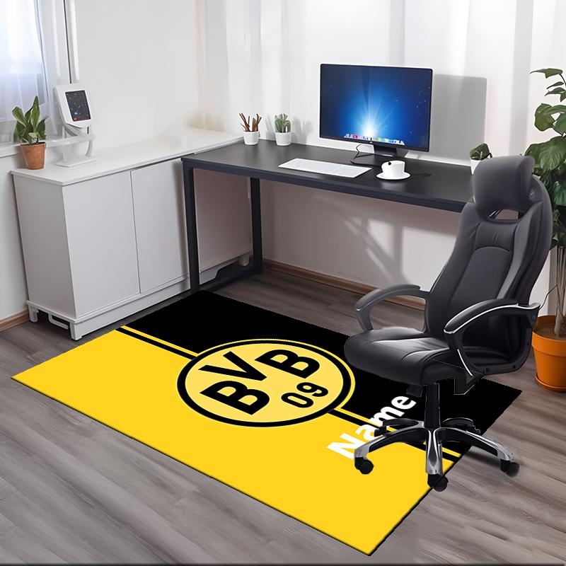 Custom Name BVB Printed Carpet, for Office Chair Living Room Bedroom Kitchen Room Decor Gifts.