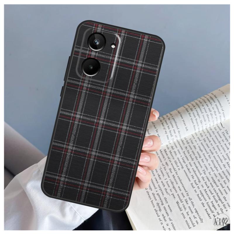 Buffalo Plaid Pattern For Realme C61 C63 C71 C55 C67 C51 C75 C65 C53 C35 11 12 13 14 Pro Plus GT6 GT7 15 Pro Case