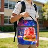 Insulated Lunch Bags Thermal Bag Reusable,Meal Container Hamburger Space Cat High Capacity Tote Lunch Box Food Storage Bags