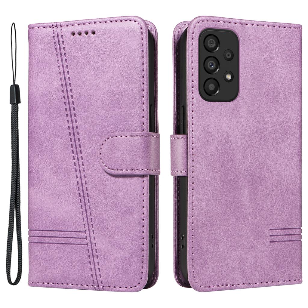 For Samsung Galaxy A53 5G Wallet Case T-Shaped Lines Leather Phone Cover