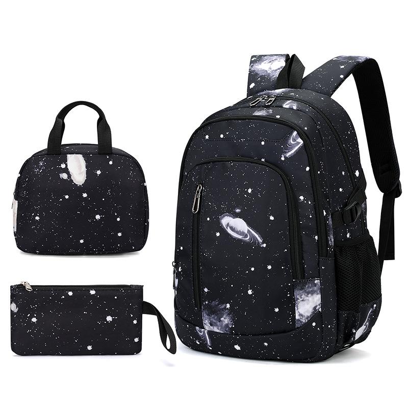 School Bags Set Children Waterproof School Backpacks For Teenager Boys Starry Sky Students Backpack Lunch Box With Pencil Case