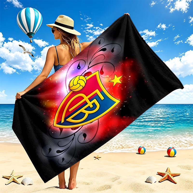 FC Basel Beach Towel Quick Dry Soft MicrofiberSand Resistant Oversized Cabana Bath Sheet for Swimming Pool Travel Gift