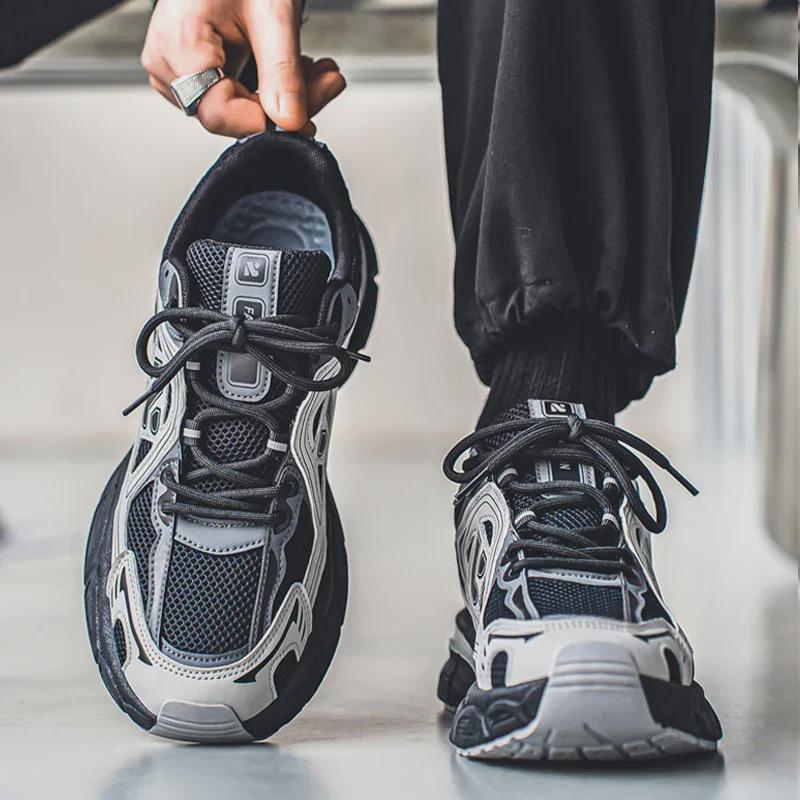 

Мужские трендовые кроссовки на платформе, Осень/Зима 2024: Стильная спортивная и повседневная обувь для бега 43